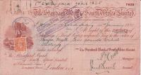 Lloyds bank limited ček iz 1938 g