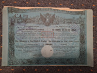 Obveznica Austrija Zeljeznica 1859 Austrougarska Kuponi