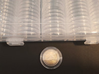 Set 100 kapsula za kovanice do 30 mm (2 EUR) + KUTIJA