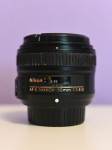 Objektiv Nikon Nikkor 50 mm F 1.8 G Full frame i apsc za F mount