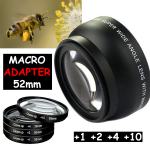 52mm Adapter za 0.45X MACRO Širokokutni Objektiv Micro + Close Up Leće