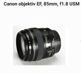Canon objektiv 100mm i 85mm