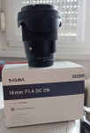 Sigma 16 mm f 1.4 za m4/3
