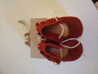 Zara kožne crvene/bordo papučice za bebe