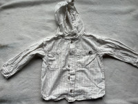 Bijela prugasta košulja s kapuljačom 92