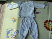 Bijelo sivi plišani komplet 68