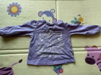 Lila majica s dugim rukavima 68