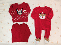 Zimska Božić crvena odjeća za bebe vel.74