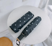 CRNI KIŠOBRAN NA BIJELE TOČKICE  -  NOVO