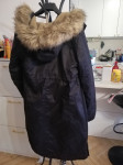 Crna zimska jakna (parka) za trudnice/ za nošenje bebe vrličina 36