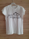 Majica s natpisom Just married