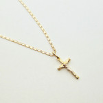 14K ZLATNI LANČIĆ SA PRIVJESKOM KRIŽ 3,72G***24RATE***R1***