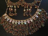 INDIA original ogrlica naušnice sa kristalima hand made  ručni rad