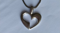 Lencia srebrno srce privjesak sa lančićem od srebra