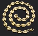 Ogrlica čelik zlatna boja 55cm