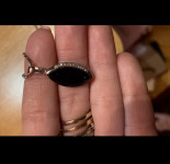 ogrlica s dragim kamenom od nehrđajućeg čelika