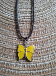 Ogrlica lančić leptir žuti II