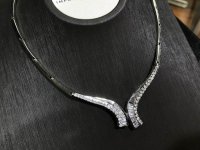 Srebrna ogrlica 925 sa cirkonima •NOVO •CERTIFIKAT vjenčani nakit