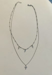 NOVO Srebrna ogrlica OWO jewerly s duplim lančićem i 4 privjeska križi