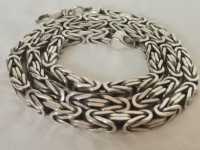 Srebrni lanac - kraljevski vez 925/1000, 128,4 g, 65,5 cm