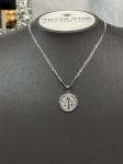 Srebrni lančić lanac sa privjeskom Benedikt  925 •NOVO - Silver Star