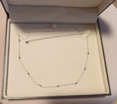 Ženska nježna ogrlica od 14 karatnog bijelog zlata