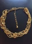 Zlatni metalni oversize remen ogrlica pojas sa lancima