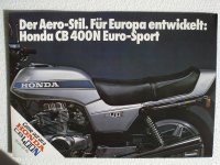 Originalni tvornički prospekt motocikla HONDA CB 400N, iz 1980-ih god.