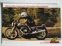 Originalni prospekt motocikla HONDA CB 400N, iz 1980-ih god., BROCHURE