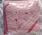 ROZA FROTIRNI RUČNIK ZA BEBE 80 X 80 cm - NOVO