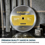 Evolution 355 mm nehrđajući čelik, inox 90T list pile za rezanje S355T