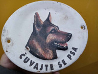 Čuvaj se psa tablica pločica 17x14 cm