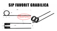 GRABILICA SIJENA SIP FAVORIT - DVOKRAKA OPRUGA ORIGINAL ! NOVO !