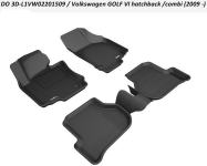NOVO!!! 3D AUTO TEPISI Volkswagen GOLF VI hatchback / combi (2009 -)
