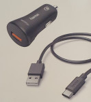 Brzi punjač za mobitele u autu, USB, 19.5 W, Qualcomm 3, kabel - NOVO!