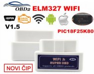 MINI OBD2 ELM327 WiFi Auto dijagnostika - NOVO!