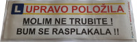 Naljepnica Upravo položila