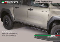 Pragovi Misutonida  – Crni mat – Toyota Hilux 2015–2025 / TRAVO 2...