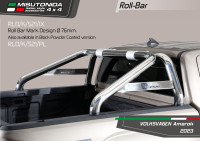 Roll bar - Design - Misutonida - 76 mm – CROM - VW Amarok (2023+)