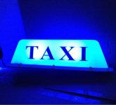 Taxi tabla plava
