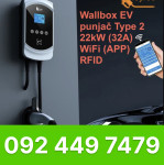 Wallbox 22kW 32A punjač za električna vozila - Type 2 - WIFI - RFID