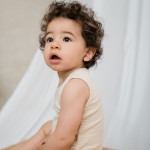 Lunilou - Rebrasti bodi bez rukava s prugama, Brazilian Sand/ Off Whit