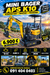 Mini bager APS K10, diesel motor 10ks, euro 5, 950kg, god. 2026, novo