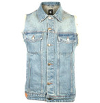 Muški prsluk CAPRICORN ROCKWEAR - blue with frayed arms