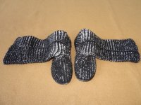 Ženske vunene papuče s tvrdim gumenim džonom br. 38