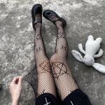 Mrežaste čarape - pentagrami