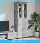 Highboard Betonski sivi 60 x 35 x 182 cm Konstruirano drvo - NOVO