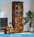 Highboard Dimljeni hrast 60 x 35 x 182 cm Konstruirano drvo - NOVO