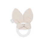 Jollein Silikonska grickalica za zube Bunny Ears 0 m+, Nougat