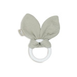 Jollein Silikonska grickalica za zube Bunny Ears 0 m+, Olive Green